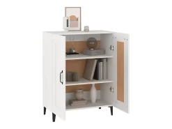 Aparador de madera contrachapada blanco 69,5x34x90 cm