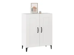 Aparador de madera contrachapada blanco 69,5x34x90 cm