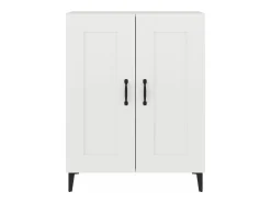 Aparador de madera contrachapada blanco 69,5x34x90 cm