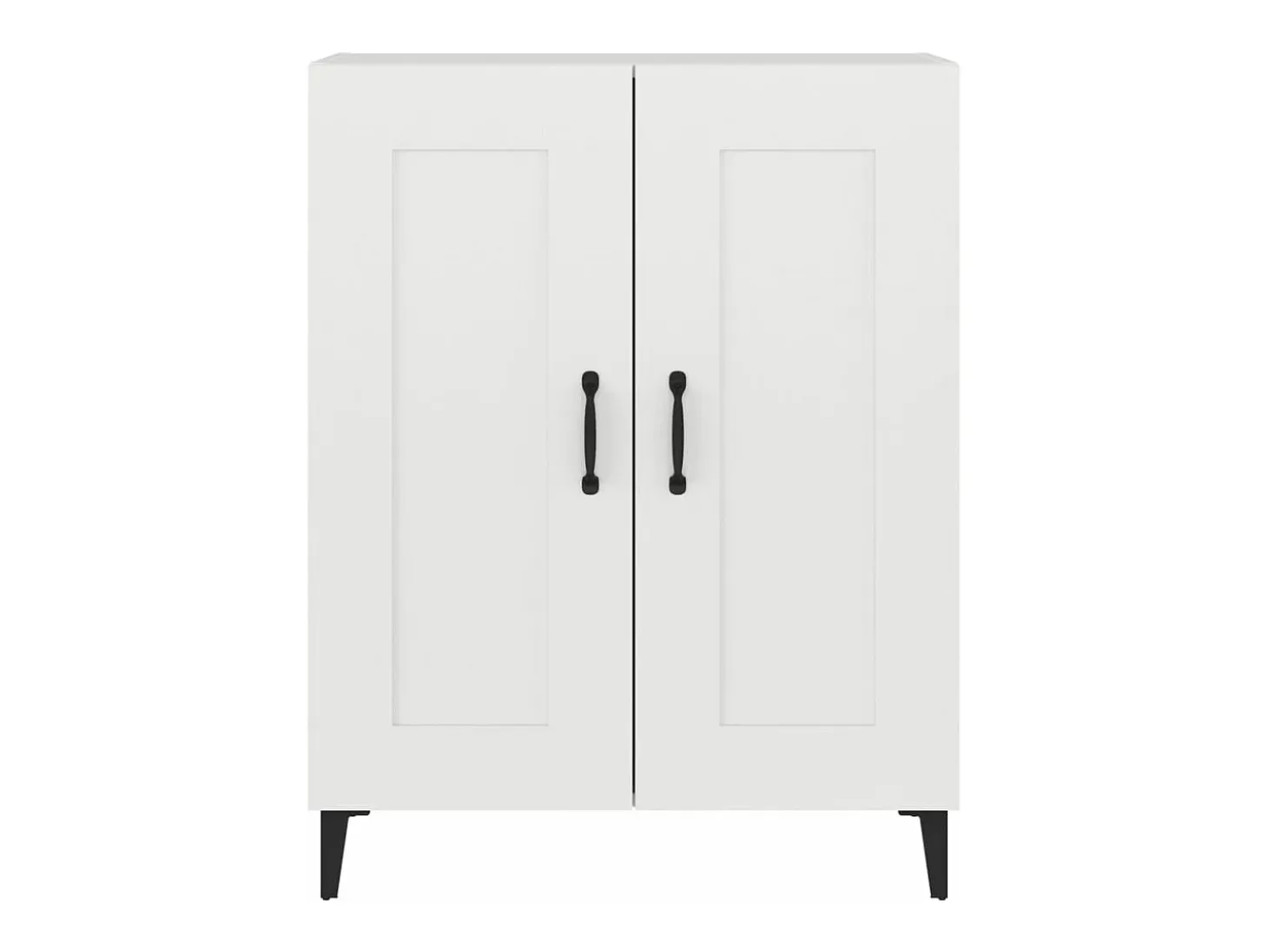 Aparador de madera contrachapada blanco 69,5x34x90 cm