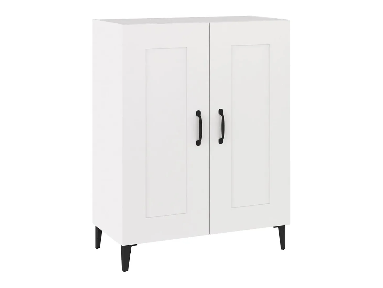 Aparador de madera contrachapada blanco 69,5x34x90 cm