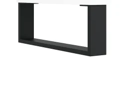 Aparador de madera contrachapada blanco brillante 34,5x34x90 cm