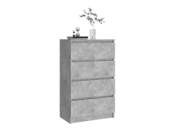Aparador de madera contrachapada gris hormigón 60x35x98,5 cm ES78694