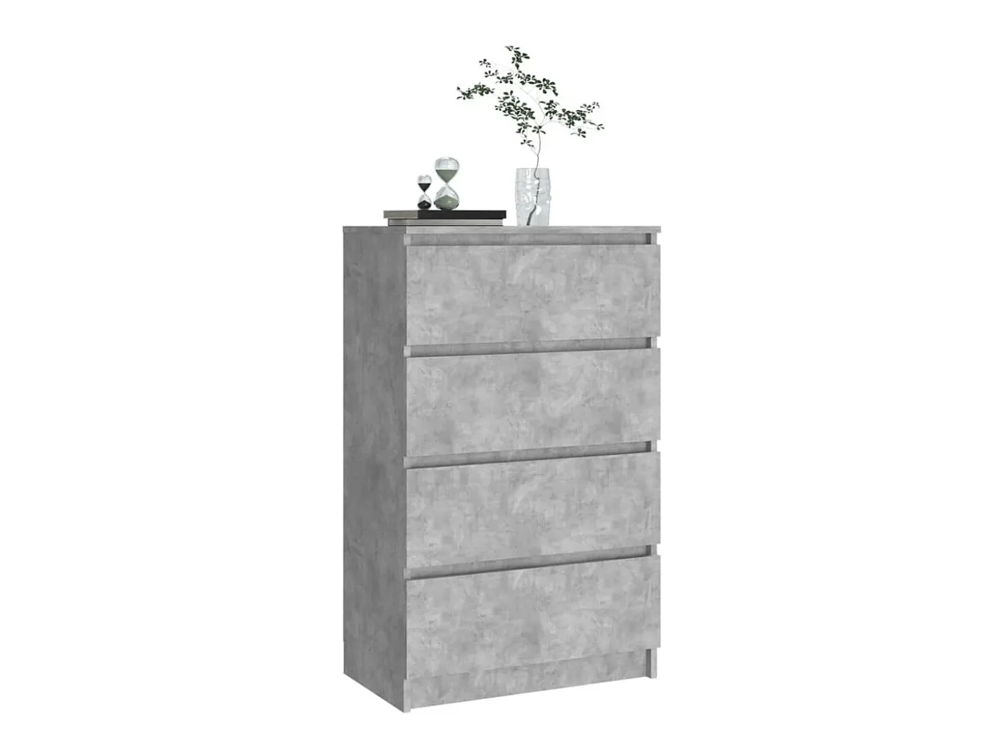 Aparador de madera contrachapada gris hormigón 60x35x98,5 cm ES78694