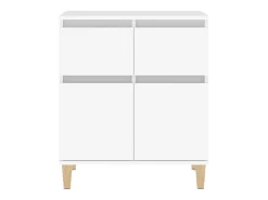 Aparador de madera contrachapada blanco 60x35x70 cm
