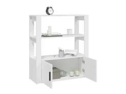 Aparador de madera contrachapada blanco 80x30x90 cm ES78313