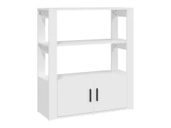 Aparador de madera contrachapada blanco 80x30x90 cm ES78313