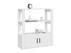Aparador de madera contrachapada blanco 80x30x90 cm ES78313