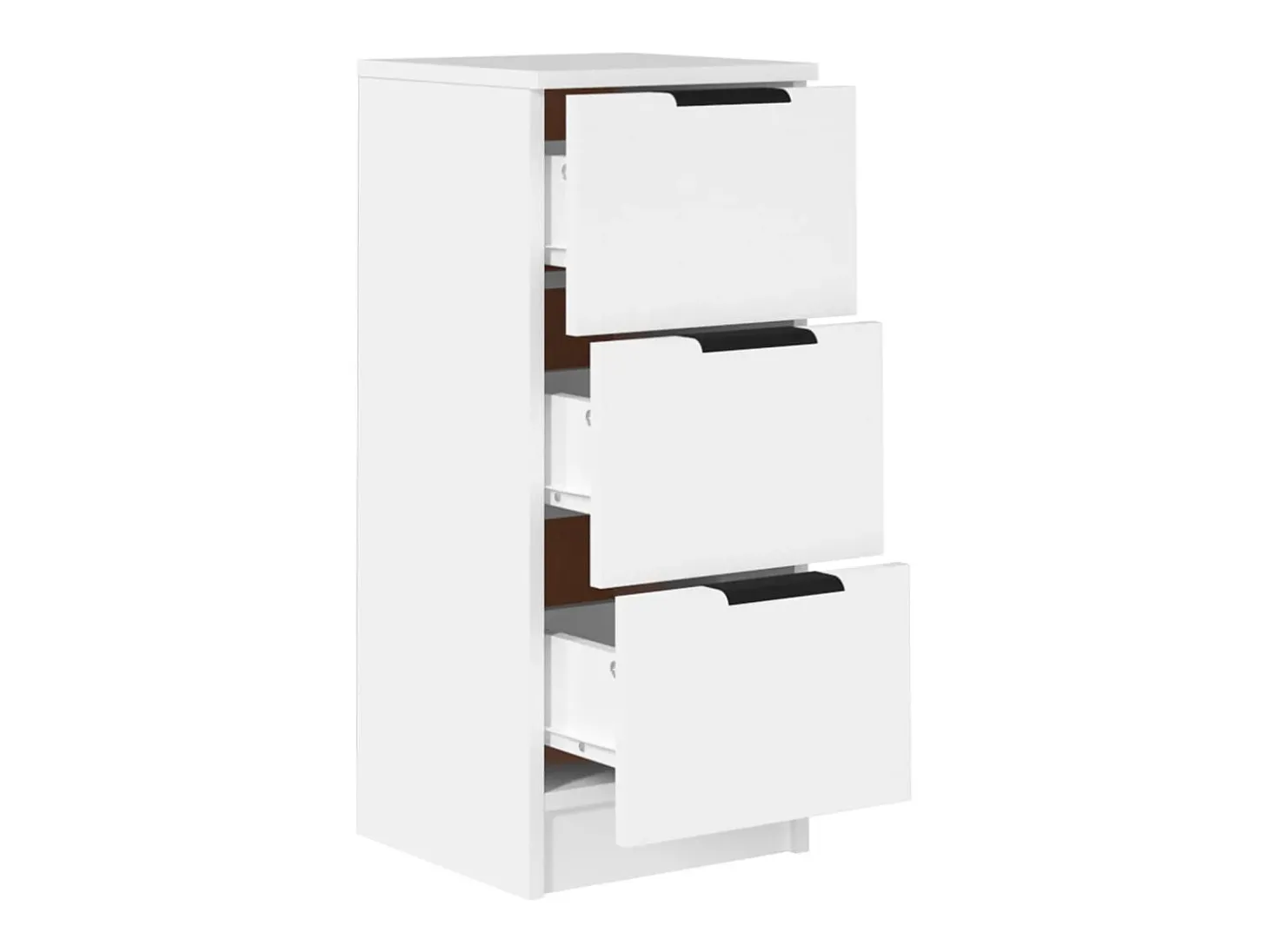 Aparador de madera contrachapada blanco 30x30x70 cm