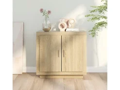 Aparador de madera contrachapada roble Sonoma 80x40x75 cm