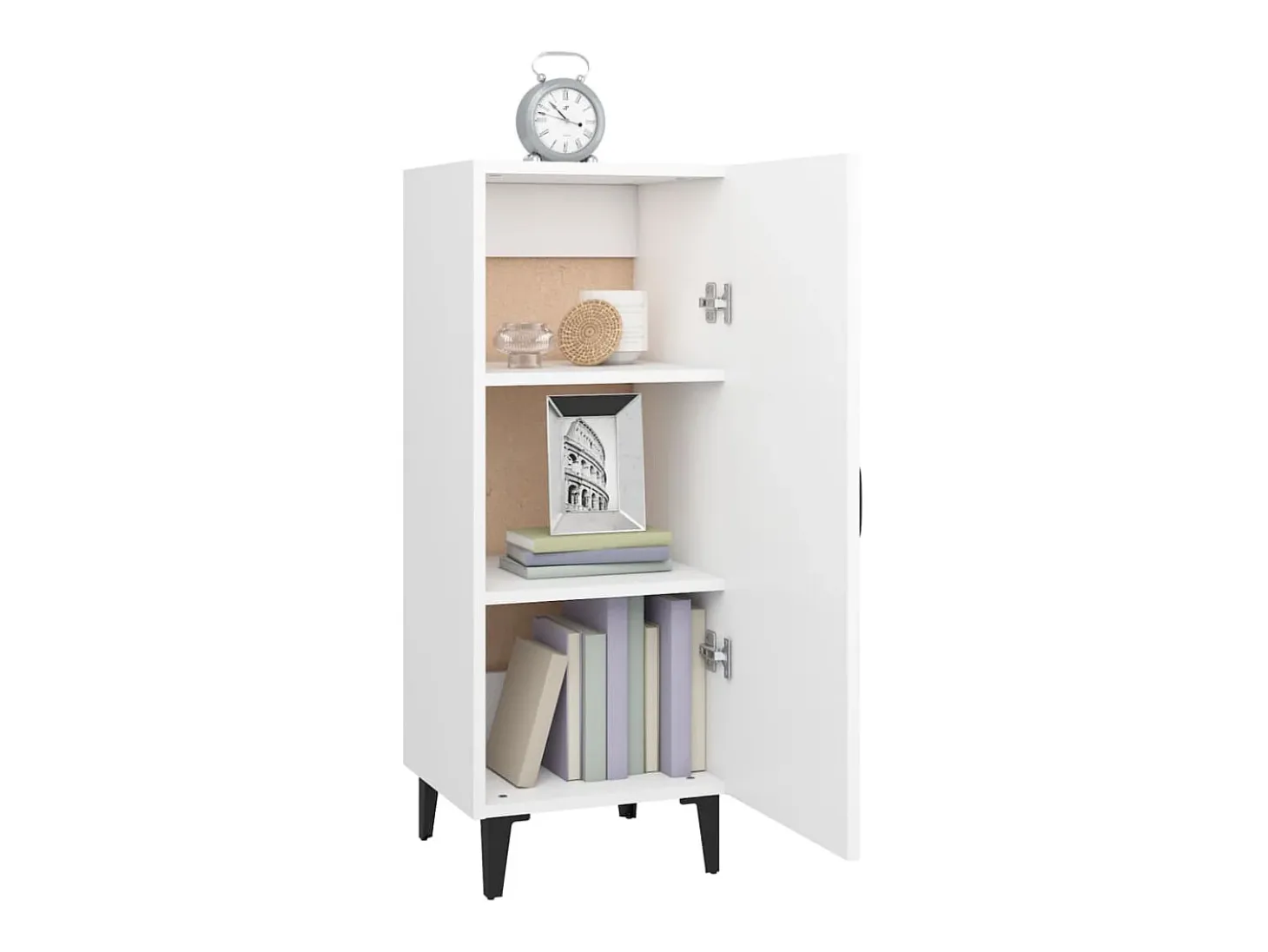 Aparador de madera contrachapada blanco 34,5x34x90 cm ES22822