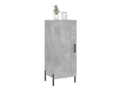 Aparador de madera contrachapada gris hormigón 34,5x34x90 cm