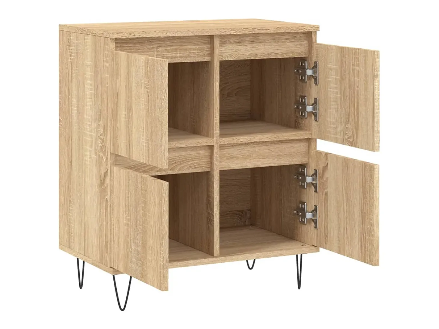 Aparador de madera contrachapada roble Sonoma 60x35x70 cm