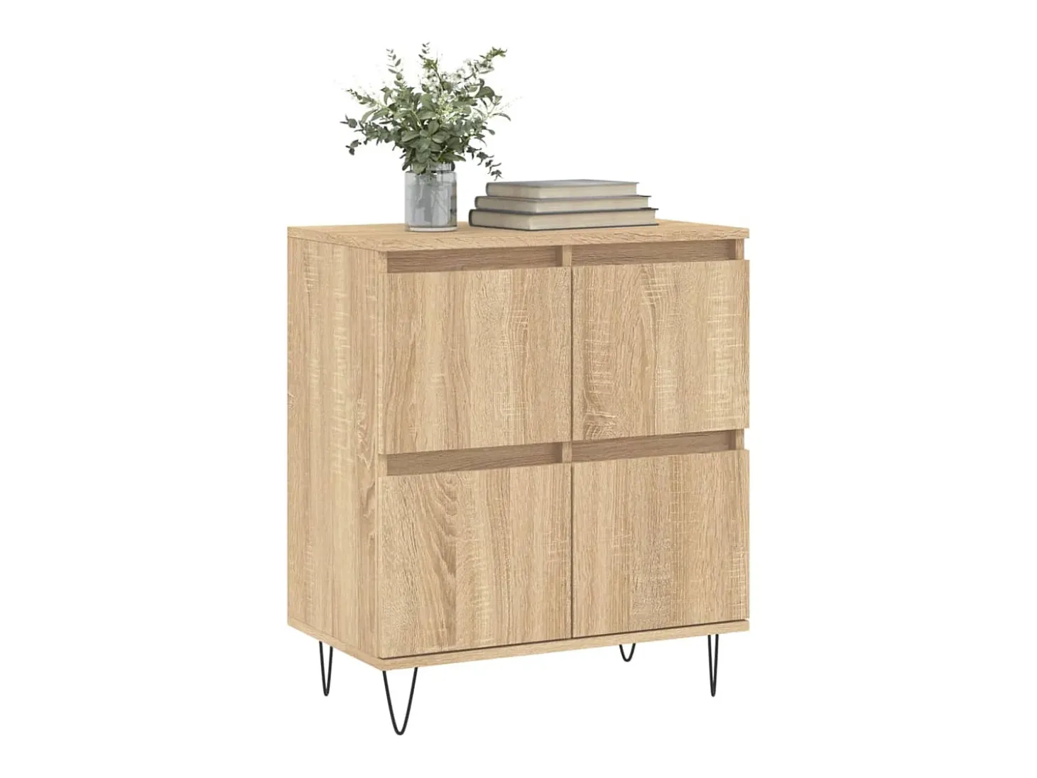 Aparador de madera contrachapada roble Sonoma 60x35x70 cm