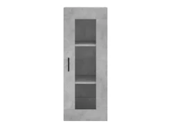 Aparador de madera contrachapada gris hormigón 34,5x34x180 cm