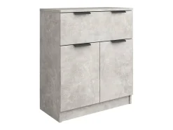 Aparador de madera contrachapada gris hormigón 60x30x70 cm