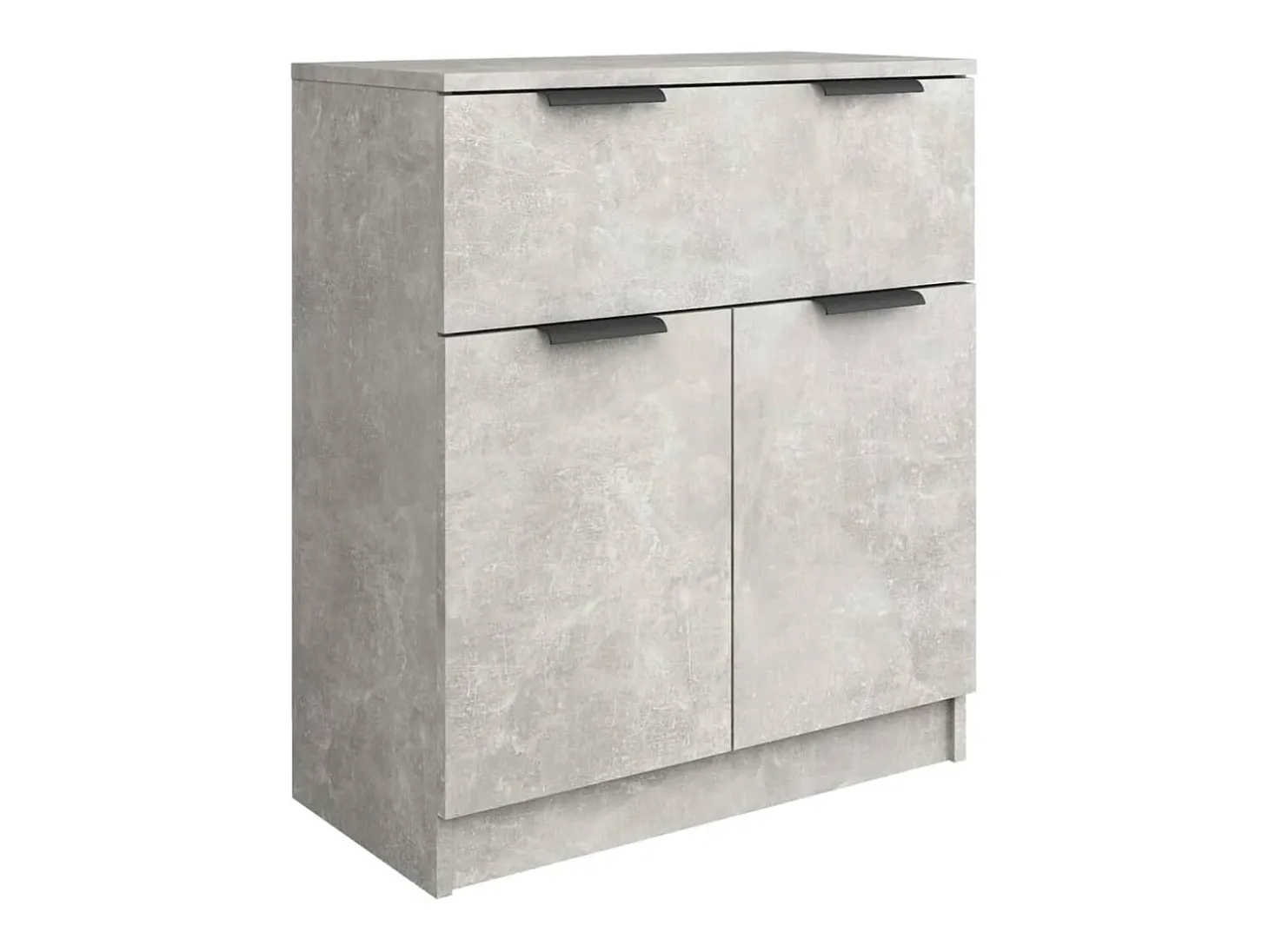 Aparador de madera contrachapada gris hormigón 60x30x70 cm