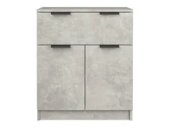 Aparador de madera contrachapada gris hormigón 60x30x70 cm