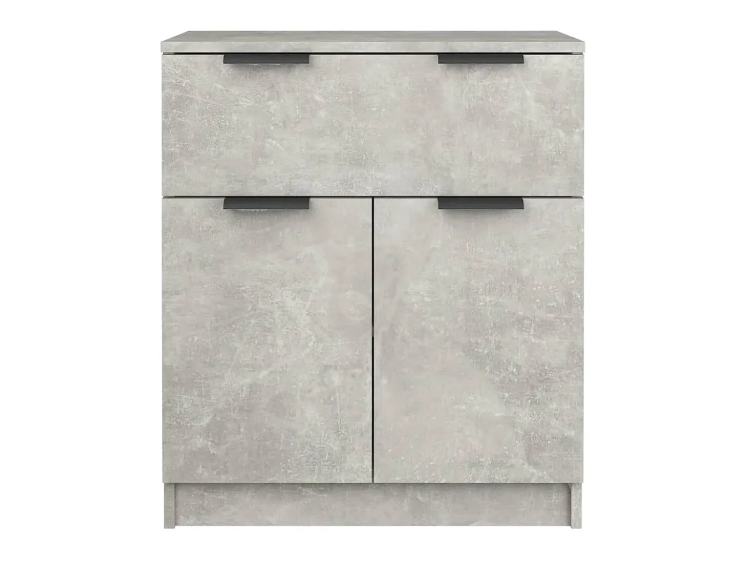 Aparador de madera contrachapada gris hormigón 60x30x70 cm