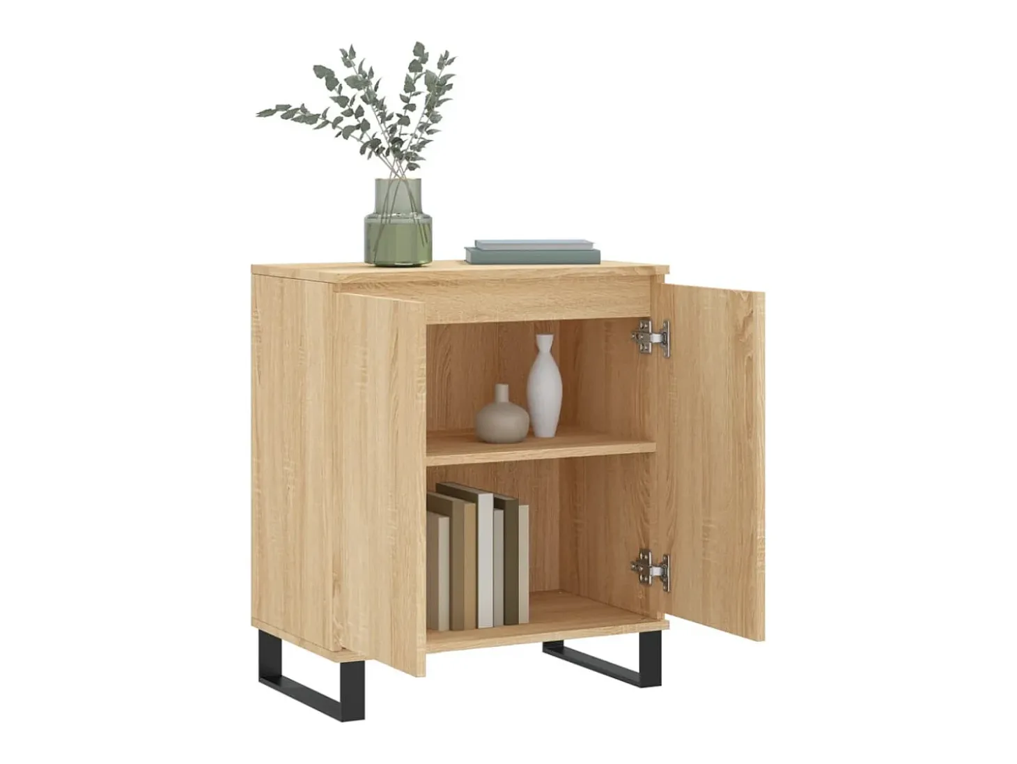 Aparador de madera contrachapada roble Sonoma 60x35x70 cm