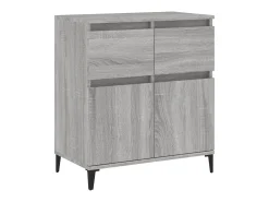 Aparador de madera contrachapada gris Sonoma 60x35x70 cm ES69660