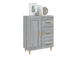 Aparador de madera contrachapada gris Sonoma 69,5x34x90 cm