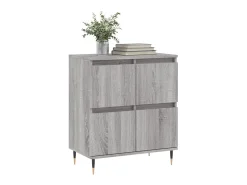 Aparador de madera contrachapada gris Sonoma 60x35x70 cm ES54536