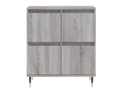 Aparador de madera contrachapada gris Sonoma 60x35x70 cm ES54536