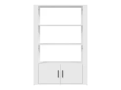 Aparador de madera contrachapada blanco 80x30x119,5 cm