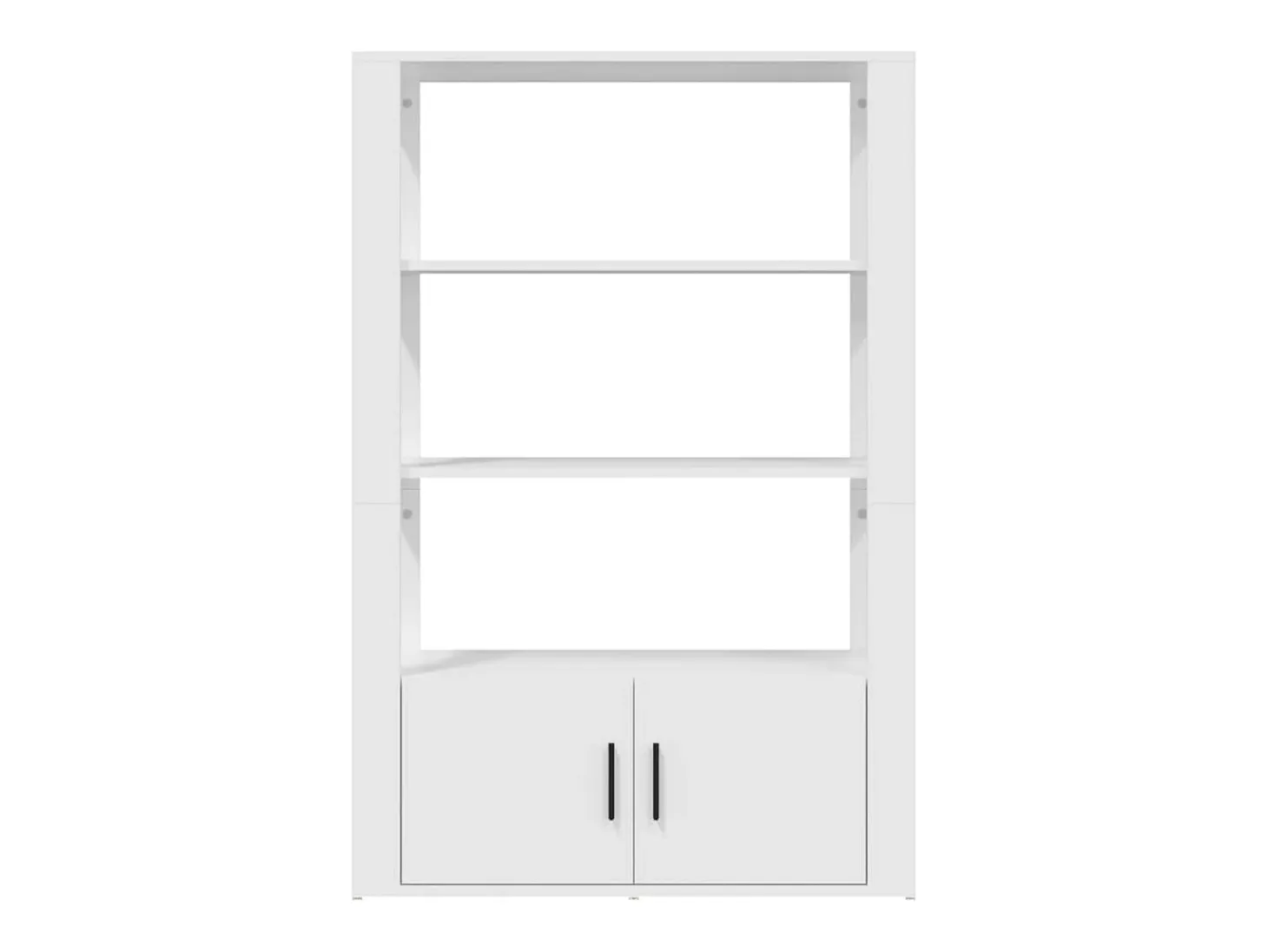Aparador de madera contrachapada blanco 80x30x119,5 cm