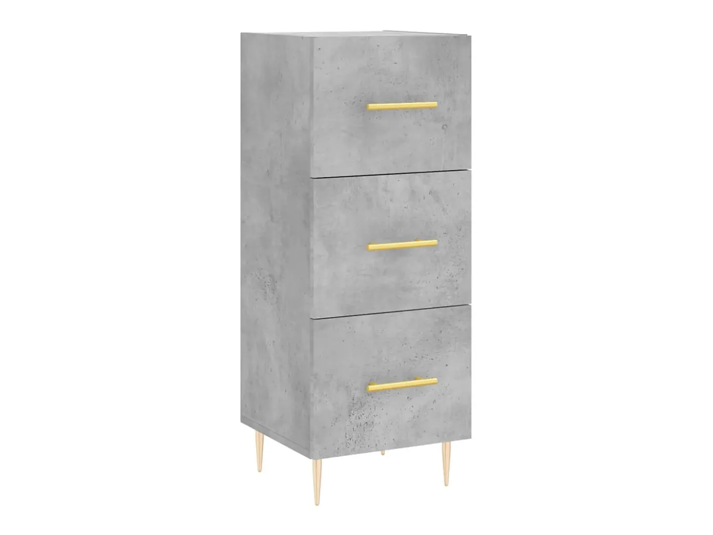 Aparador de madera contrachapada gris hormigón 34,5x34x90 cm ES76620