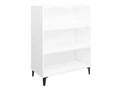 Aparador de madera contrachapada blanco 69,5x32,5x90 cm