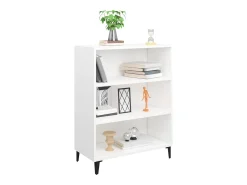 Aparador de madera contrachapada blanco 69,5x32,5x90 cm