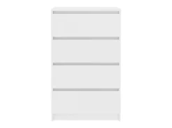 Aparador de madera contrachapada blanco 60x35x98,5 cm