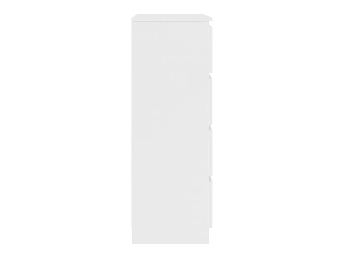 Aparador de madera contrachapada blanco 60x35x98,5 cm