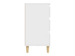 Aparador de madera contrachapada blanco 60x35x70 cm