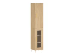 Aparador de madera contrachapada roble Sonoma 34,5x34x180 cm