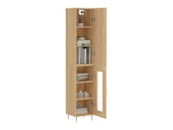 Aparador de madera contrachapada roble Sonoma 34,5x34x180 cm