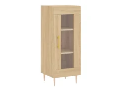 Aparador de madera contrachapada roble Sonoma 34,5x34x180 cm