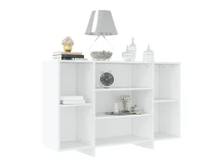 Aparador de madera contrachapada blanco 120x30x75 cm ES10520