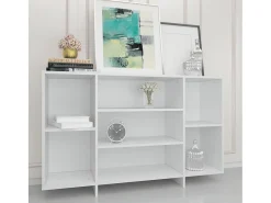 Aparador de madera contrachapada blanco 120x30x75 cm ES10520