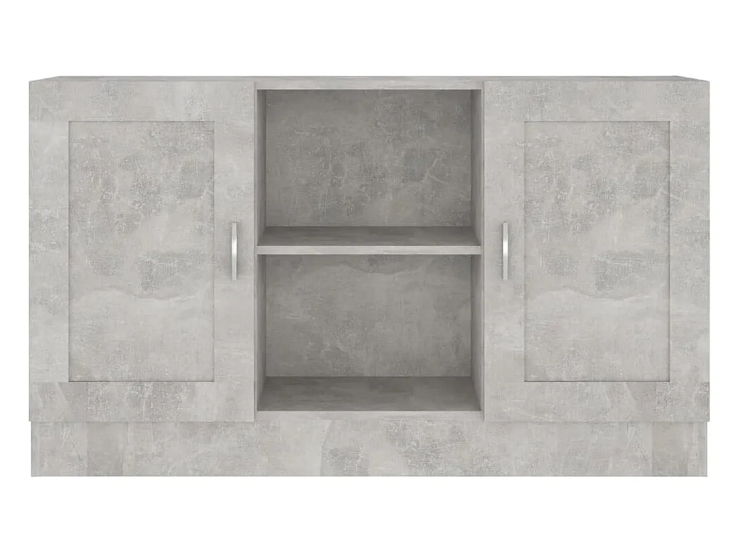 Aparador de madera contrachapada gris hormigón 120x30,5x70 cm