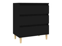 Aparador de madera contrachapada negro 60x35x70 cm ES11627