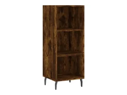 Aparador de madera contrachapada roble ahumado 34,5x34x180 cm