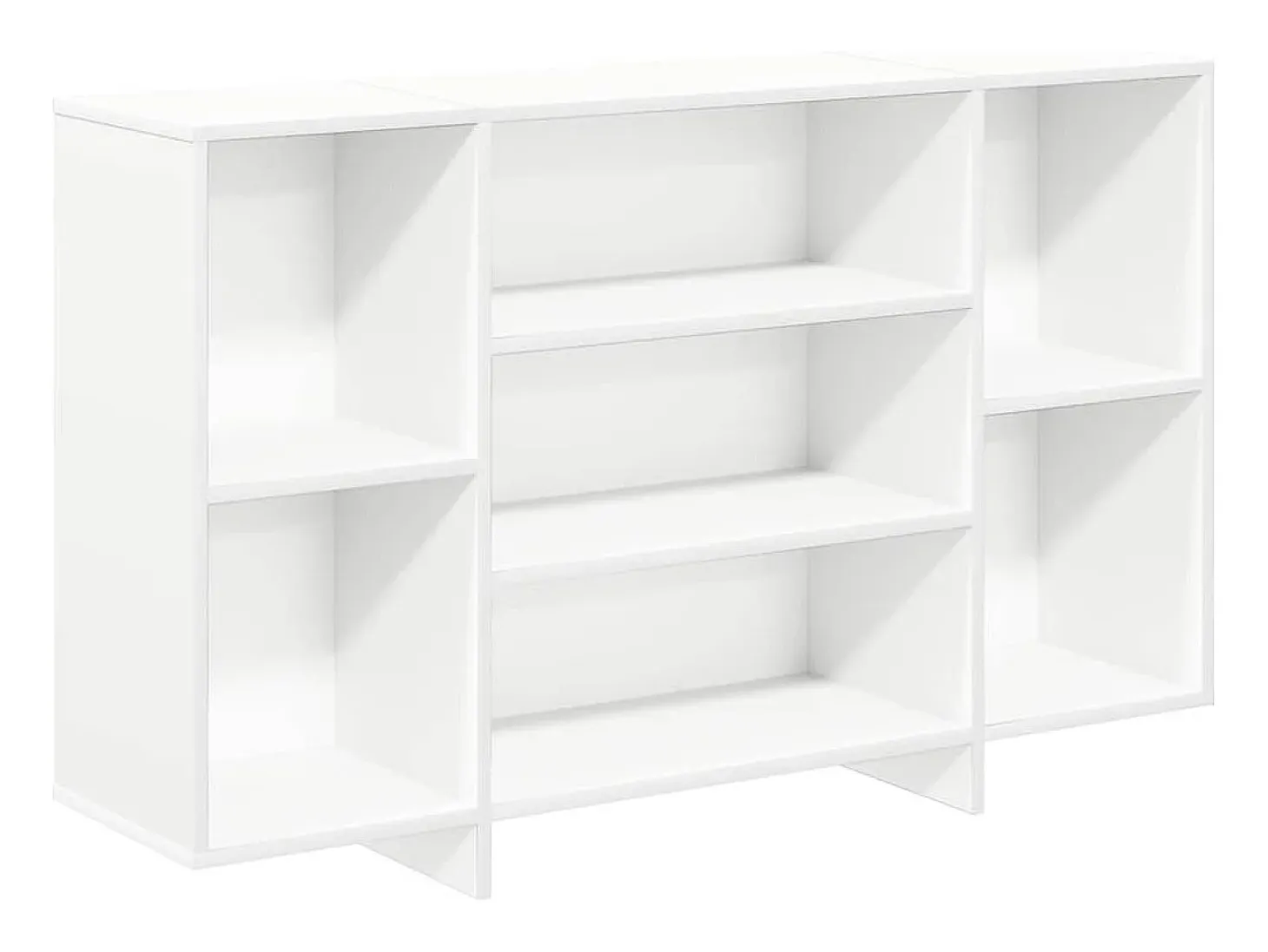 Aparador de madera contrachapada blanco 120x30x75 cm