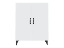 Aparador de madera contrachapada blanco 70x34x90 cm