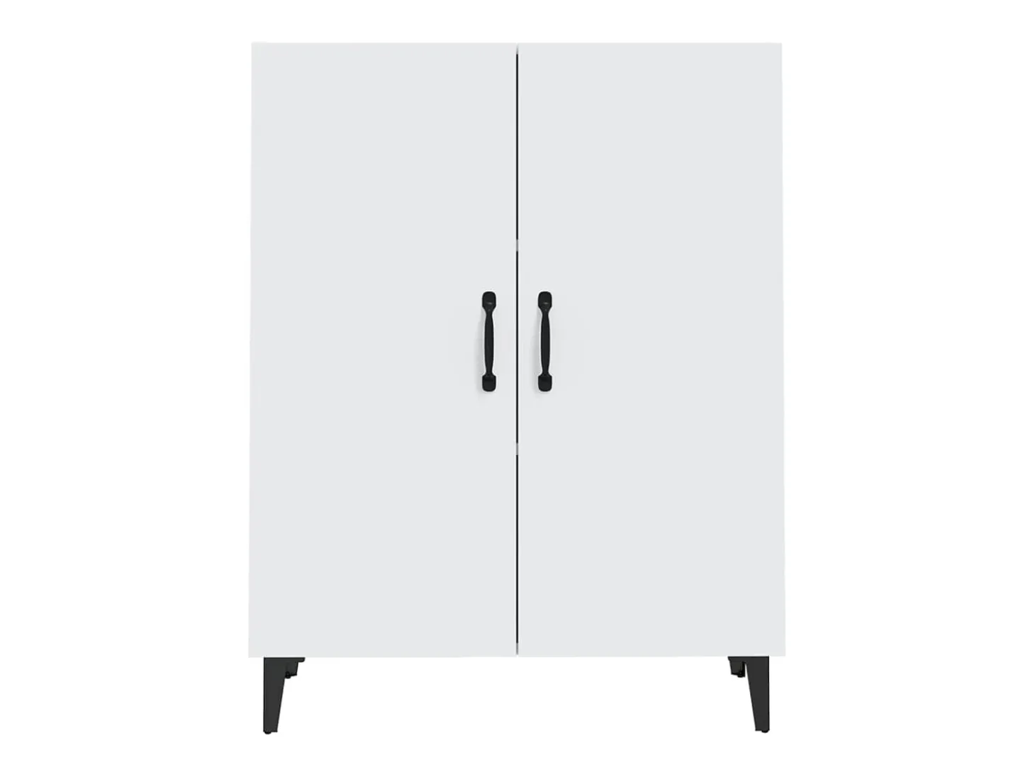 Aparador de madera contrachapada blanco 70x34x90 cm