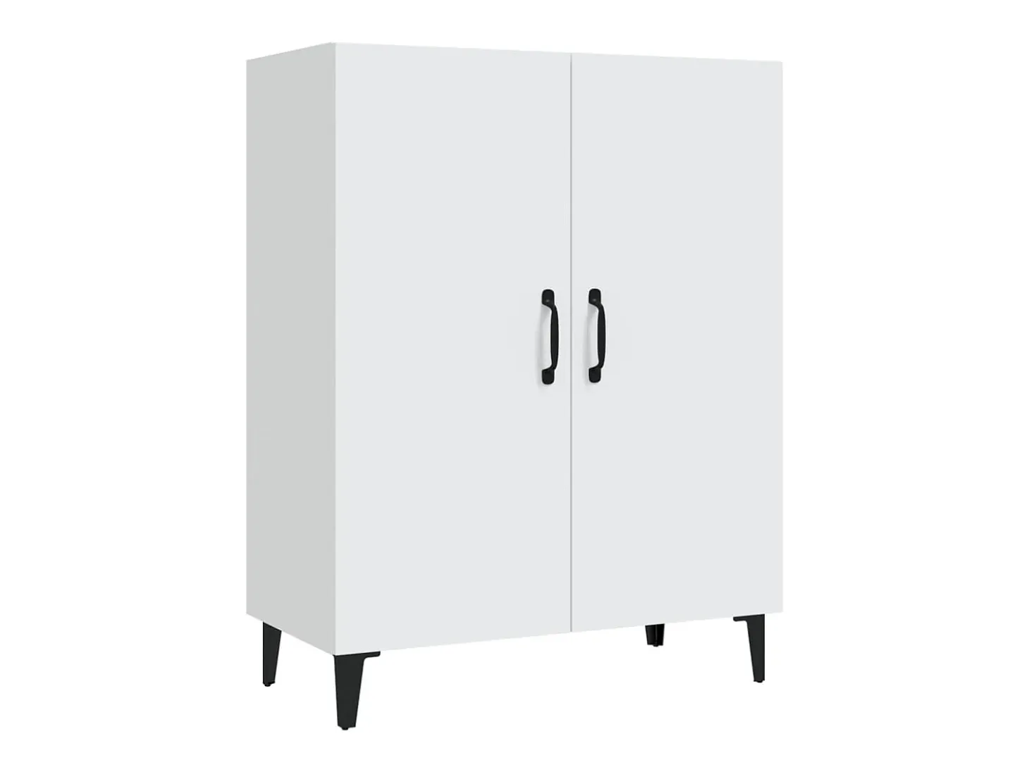 Aparador de madera contrachapada blanco 70x34x90 cm