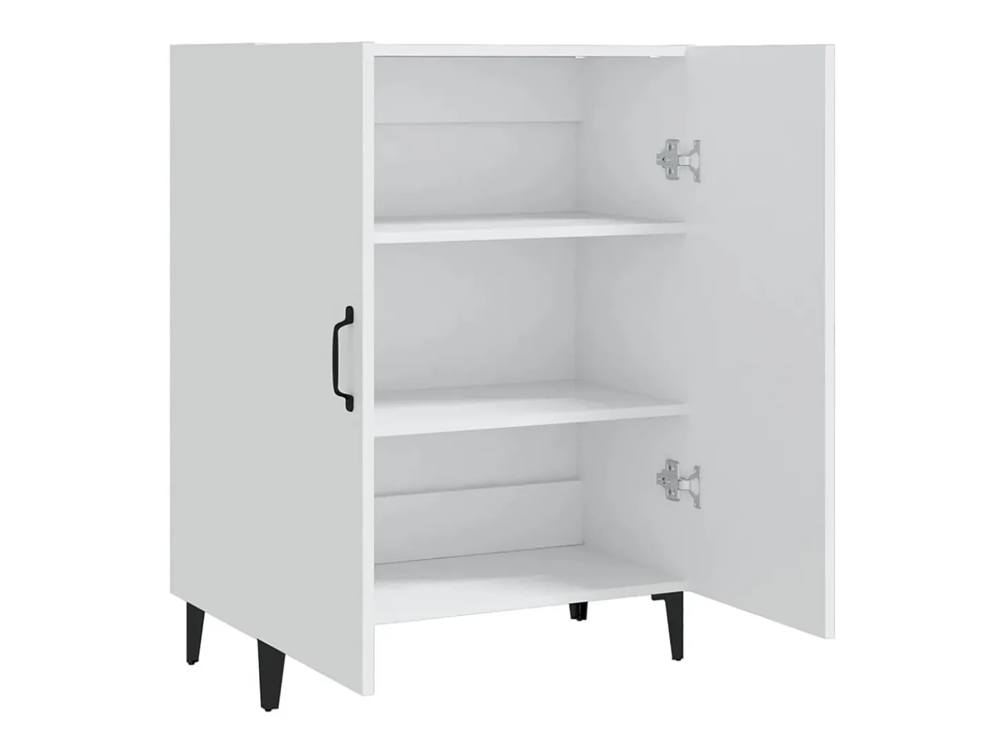 Aparador de madera contrachapada blanco 70x34x90 cm
