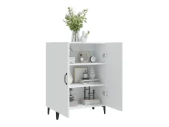 Aparador de madera contrachapada blanco 70x34x90 cm